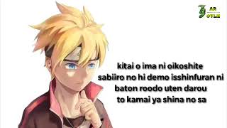 Boruto The next Generation Kana boon  Baton Road lyric Full version [upl. by Ainslie687]