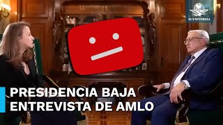 Presidencia baja entrevista de AMLO con Canal Red obedecen orden del INE [upl. by Anaiuq389]