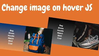 JavaScript Changing images on hover  Change Image SRC on mouseenter Using Html CSS And Javascript [upl. by Sorel]