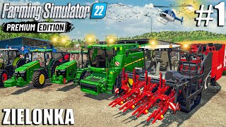 THE ADVENTURE BEGINS  500 COWS FARM  Zielonka  Farming Simulator 22 PREMIUM EDITION  Episode 1 [upl. by Lerud]