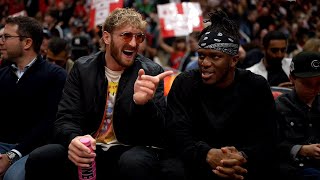 Logan Paul and KSI Courtside at Raptors vs 76ers Game [upl. by Erdried]