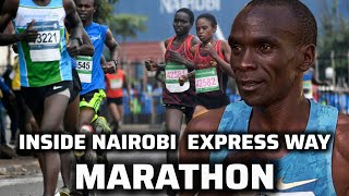 ELIUD KIPCHOGE IN NAIROBI EXPRESS WAY MARATHON [upl. by Alraep117]