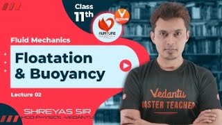 Fluid Mechanics JEE L2  Buoyancy amp Floatation  11 Physics JEE 2023 🔥 Shreyas Sir  Vedantu✌️ [upl. by Yeuh]