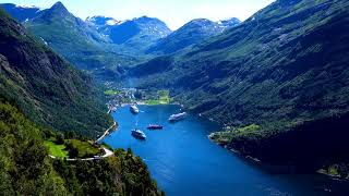 Norway In 4K  Relaxing Video with Soothing Music travel 4kvideo [upl. by Cassady]