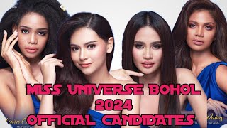 MISS UNIVERSE BOHOL 2024 OFFICIAL CANDIDATES KILALANIN [upl. by Rubia]