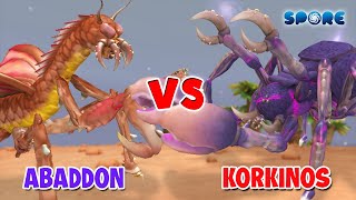 Abaddon vs Korkinos Ark  Titan Face Off S5E1  SPORE [upl. by Arabella163]