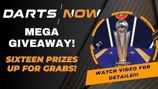 MEGA GIVEAWAY SIXTEEN PRIZES UP FOR GRABS FOR THE DARTS WORLD CHAMPIONSHIP [upl. by Ireland]