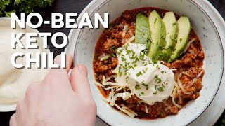 BEST KETO CHILI RECIPE with BEANS How to Make Keto Chili Thats Only 5 Net Carbs Low Carb Love [upl. by Brinn129]