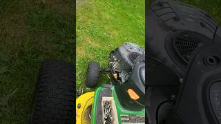 John Deere D130 Deck Belt wont stay onmain cause [upl. by Ninerb112]