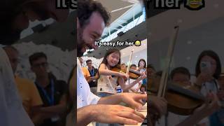 A 10year old violin prodigy plays Vivaldi Summer with me and SHOCKS the whole Airport 😱🎻 [upl. by Miun]