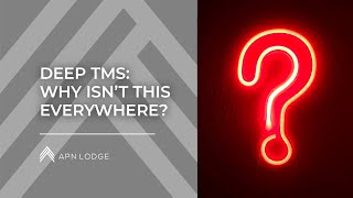 Why isnt dTMS Deep TMS everywhere [upl. by Harhay]