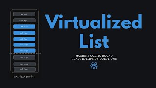 React Virtualized List  React Js Interview Questions  Frontend Machine Coding Interview Experience [upl. by Anaitak45]