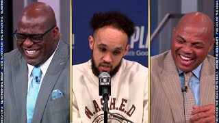 Shaq and Chuck wont stop roasting Derrick Whites hairline 😭 [upl. by Flss701]