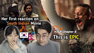 KGF  Chapter 2 Trailer Reaction KoreanNepali 🇰🇷🇳🇵Couples Reaction [upl. by Airtemak]