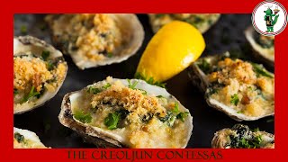 HOW TO MAKE LOUISIANA OYSTERS ROCKEFELLER IN THE OVEN EASY CAJUN RECIPE [upl. by Akemet]