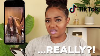 Reacting To Natural Hair TikTok Videos Whew Chile 😳 [upl. by Kelsy]