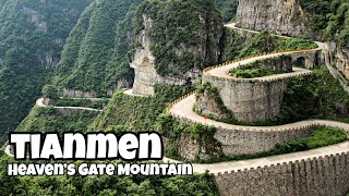 Tianmen Road  99 Hairpin Bends of Hell Leading to the Top of the Mountain [upl. by Ahtanamas]