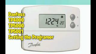 Danfoss Programmer Room Thermostat Set Time and Temperature [upl. by Terencio]