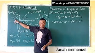 Resolution of Vectors in 2D  Part 2 vector resolution jonahemmanuel appliedmechanics [upl. by Barbey]