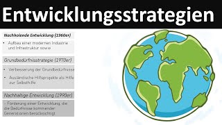 Entwicklungsstrategien  nachholende Entwicklung Grundbedürfnisstrategie nachhaltige Entwicklung [upl. by Ecirehc417]