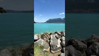 Swimming Plage Lac d’Annecy Sevrier 2024 l’été 🇫🇷lacdannecyplagesevriereuropeantrips [upl. by Anelat]