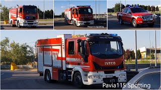 INTERVENTO ABP2x APS  VVF Garlasco per grosso incendio sterpi  VVF Pavia [upl. by Tarfe]