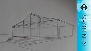 DRAW 2 POINT PERSPECTIVE Teken 2 vluchtspunt perspectief [upl. by Meyer633]