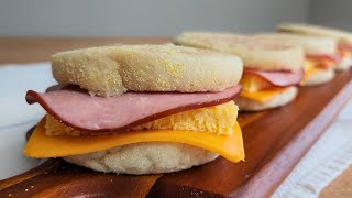 FreezerFriendly Breakfast Sandwich Meal Prep  Easy Sheet Pan Eggs Recipe [upl. by Shanan]