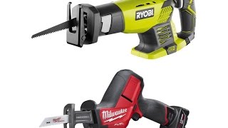 Ryobi reciprocating saw 18V vs Milwaukee M12 hackzall [upl. by Leirud]