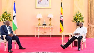 HE Museveni hosts Lesothos Prime Minister Sam Matekane at State House  quotI welcome you to Ugandaquot [upl. by Langbehn]