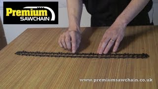 How to identify and measure a chainsaw chain [upl. by Willett]