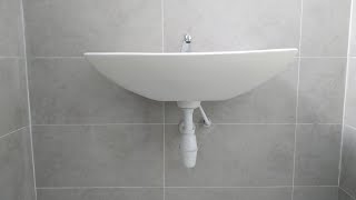 How to install a basin wasteCara pemasangan wastafel [upl. by Ellenod699]