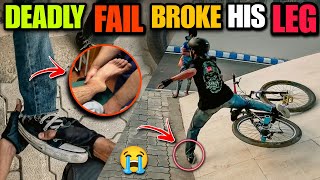 EXTREME STUNT FAIL  Witness the Shocking Leg Break [upl. by Marsland]