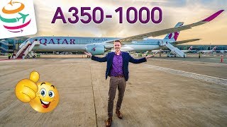 Erstflug A3501000 Qatar Airways mit der Qsuite  YourTravelTV [upl. by Gnouh]