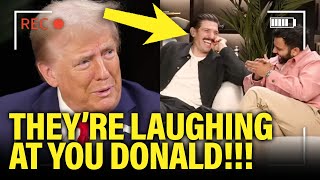 BRUTAL Trump gets blatantly LAUGHED AT during podcast interview [upl. by Eltsryk893]