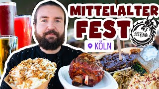 ALLES ESSEN auf dem MITTELALTERFEST in KÖLN [upl. by Rennob28]