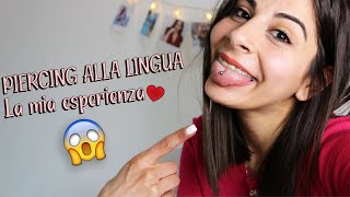 PIERCING ALLA LINGUA  La mia esperienza 😱  VLOG1 [upl. by Benildas]