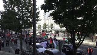 Demo Stoppt den Genozid Waffenstillstand jetzt Keine Waffen f Israel Bonner SuttnerPlatz 14924 [upl. by Yenots]