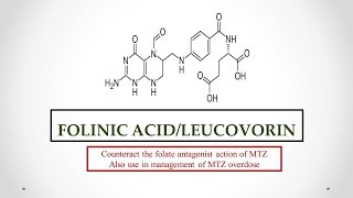 folinic acid leucovorin uses antidote effects mechanism indications and ADRs ☠ [upl. by Aamsa]