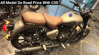 All New 2024 Royal Enfield Classic 350 Gun Metal Grey Details Review  CSD On Road price New Update [upl. by Layap]