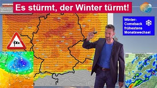 Stürmischmild mit Regen Winter unterbricht mind bis Monatswechsel Wettervorhersage 21280124 [upl. by Malinowski117]