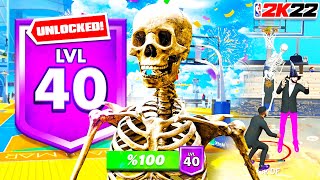 I UNLOCKED THE SKELETON MASCOT IN NBA2K22 FIRST EVER SKELETON MASCOT  LEVEL 40 REACTION NBA 2K22 [upl. by Artemus]