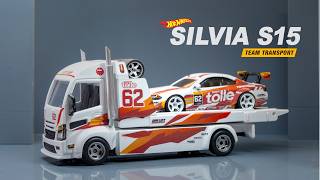 Hot Wheels Custom Nissan Silvia S15 with Transport Truck [upl. by Lehcsreh]