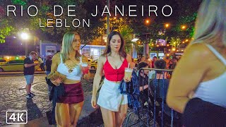 🇧🇷 Leblon Nightlife  Rio de Janeiro Brazil  4K UHD [upl. by Burt432]