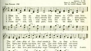 Blest Be the Tie That Binds  piano instrumental hymn with lyrics [upl. by Imelda457]