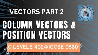 VECTORS 2 COLUMN VECTORS amp POSITION VECTORSO LEVELS4024IGCSE0580 MATHEMATICS [upl. by Nonnairb]