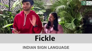 Fickle Adjective  Indian Sign Language [upl. by Woolcott]