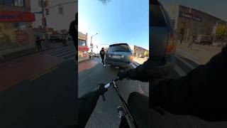 Worst timing ever jaywalking brakeless citycycling fixedgearbike [upl. by Meerak386]