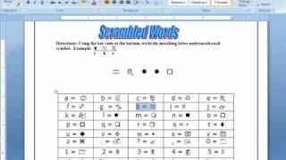 Scrambled Words Microsoft Word Game [upl. by Allekim]