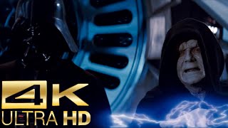 Darth Vader Kills Emperor Palpatine Scene 4k UltraHD  Star Wars Return of The Jedi [upl. by Eneg62]